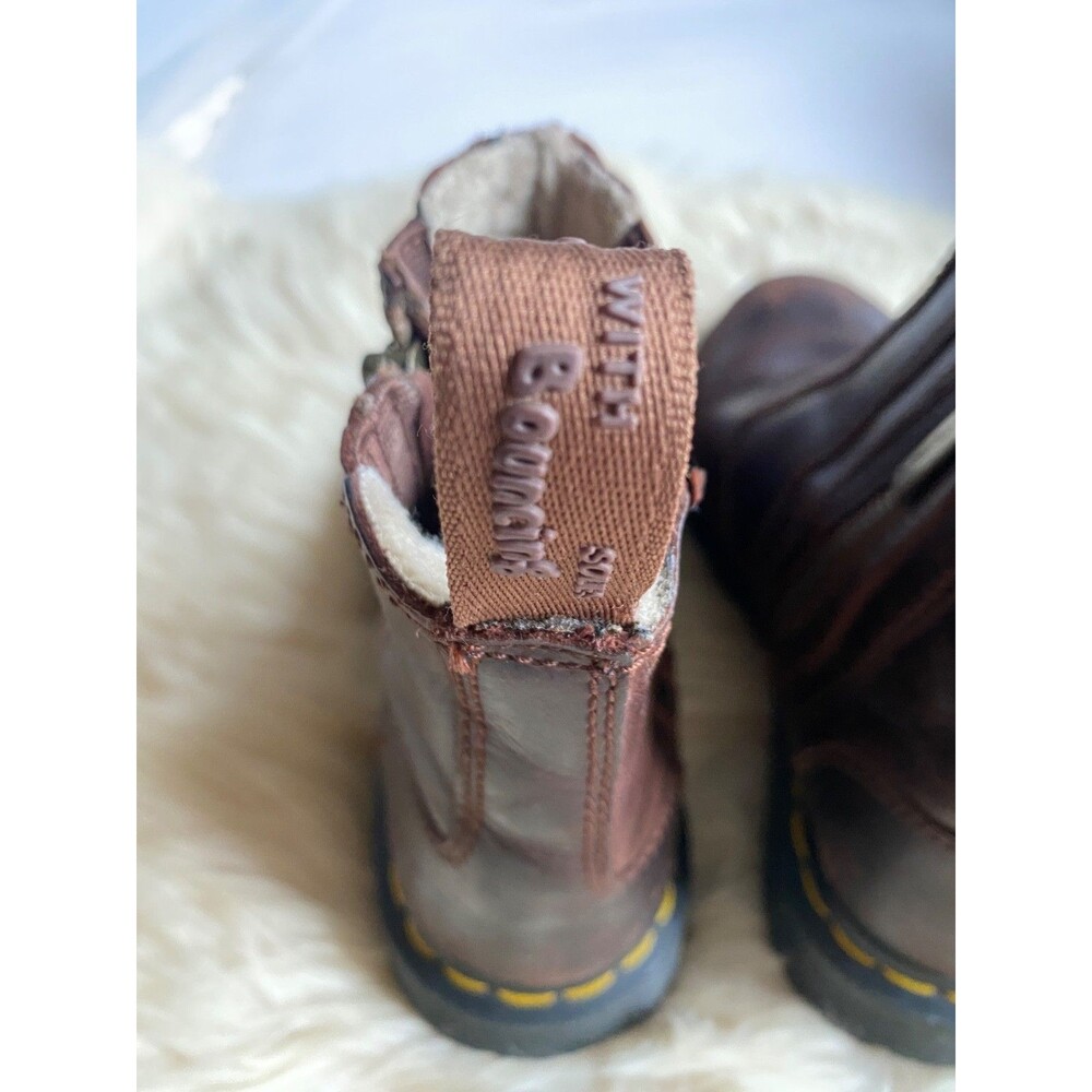Dr. Martens 2976 Alyson Zip Chelsea Boots Brown Leather Womens Size US 5 EU 36 - Picture 9 of 12